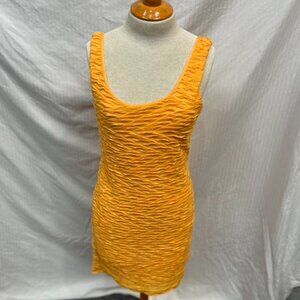 stretchy orange dress